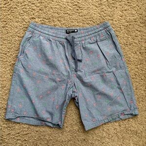 Retrofit Men’s Elastic Flamingo and Island Tropical Shorts